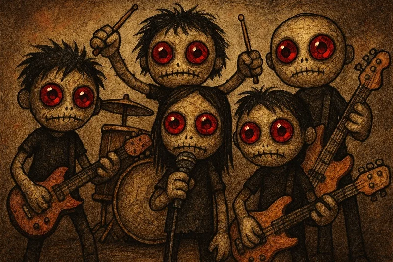 paper mache rock band